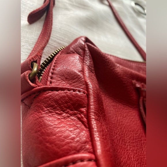 Lucky Brand Red Leather Fringe Crossbody Bag - Picture 3 of 13
